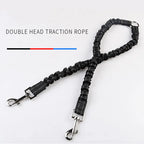 Double Dog Leash 360 Swivel No Tangle Walking Leash Shock Absorbing Bungee for Two Dogs Retractable Elastic Luminous Dog Leash