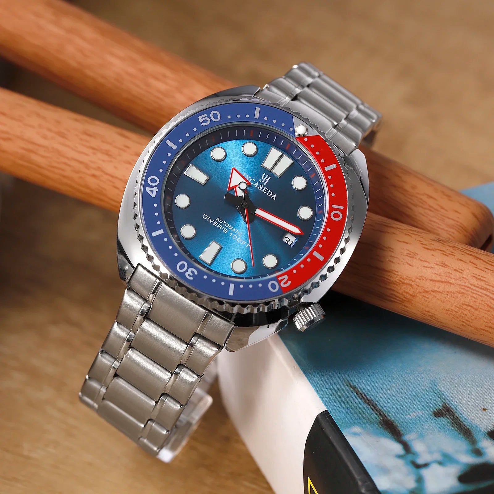 New INCASEDA top brand luxury fashion men's business watch super luminous men's automatic mechanical watch