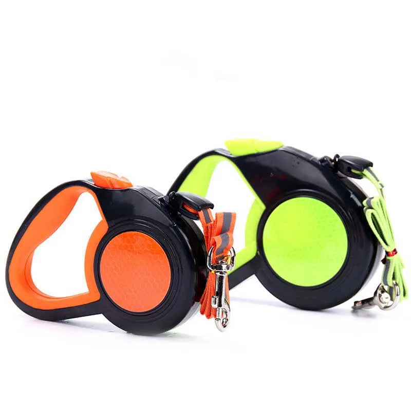 3M/5M/8M Dog Leash with Reflective Stitching,Heavy Duty Retractable Dog Leash One Button Lock and Release for Small To Large Dog
