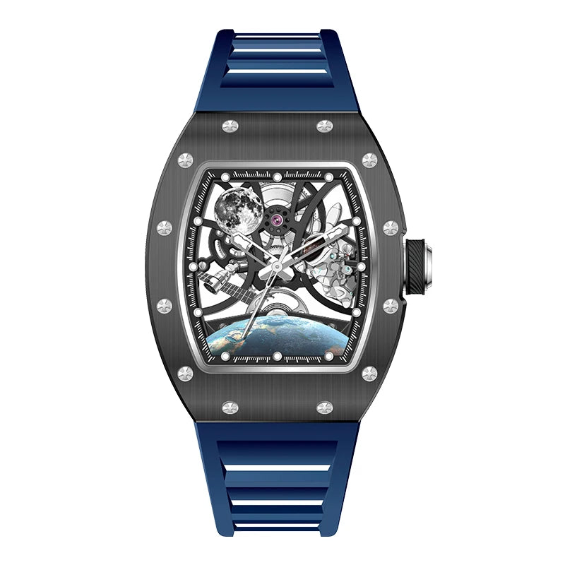 Luxury Automatic Watches Mens Mechanical Watch Bracelet Accessories  Waterproof Stainless Steel Clock Relogio