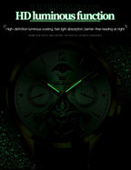 OLEVS 6663 Mens Watch Original Mechanical Watch Tourbillon Waterproof Luminous Leather Strap Moon Phase Day-Date Watch With Box