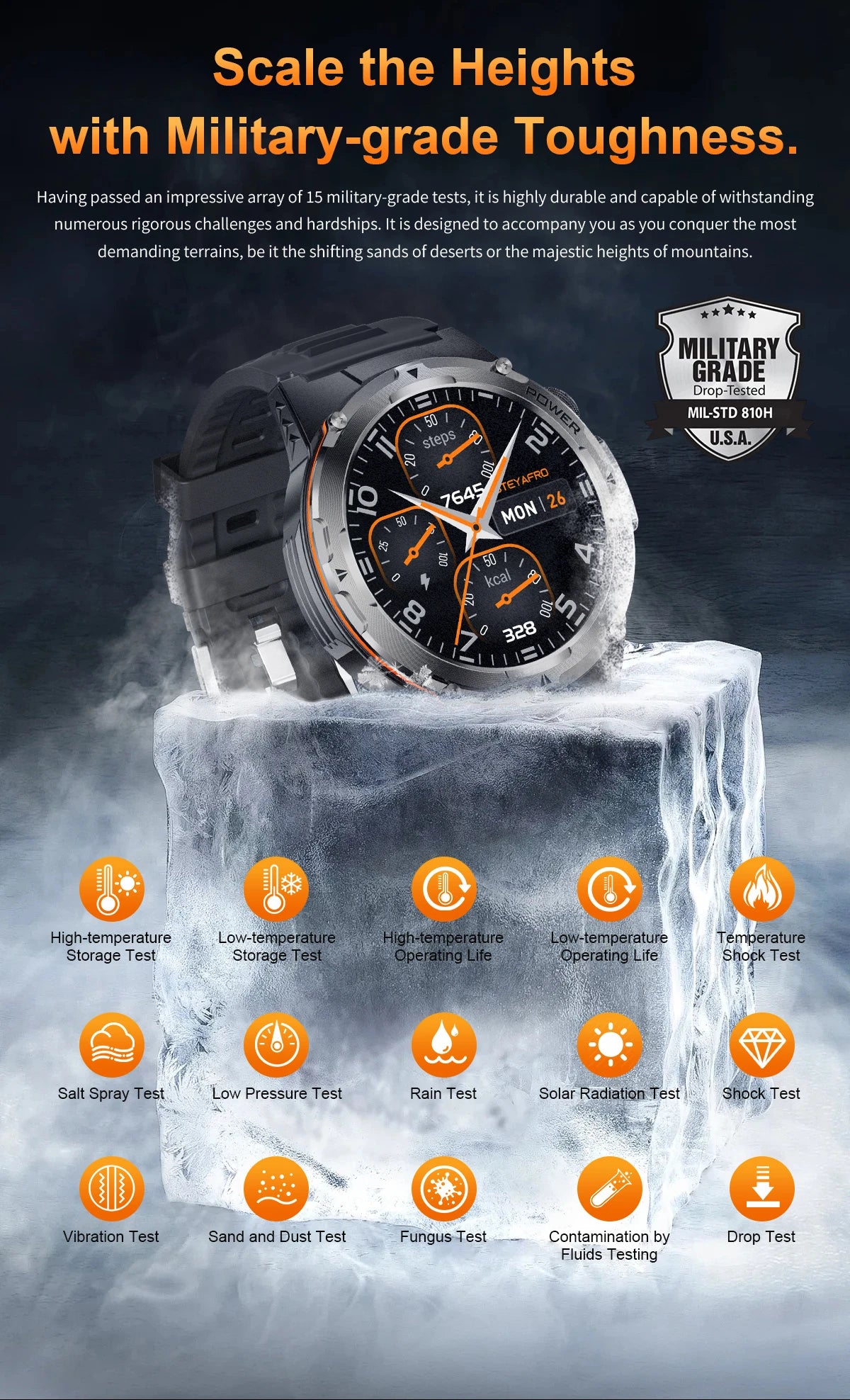 NEW For XIAOMI Outdoor Sports Smart Watch Men GPS Trackr Health Monitor BT Call NFC UV infrared Laser 5ATM Waterproof Smartwatch