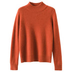 Autumn Winter Women Sweaters Long Sleeve Thick Warm Knitwears Pullovers Mock Neck Loose Sweater Korean Fashion Bottoming Shirt