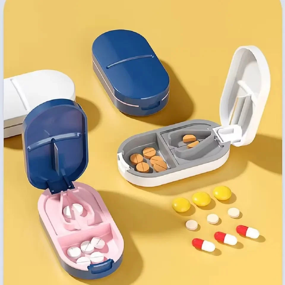 1pcPill Cutter,Pill Splitter For Cutting Small Pills OrLarge Pills In Half,Cuts Pills,Tablets,Stainless Steel Blade Travel Sized