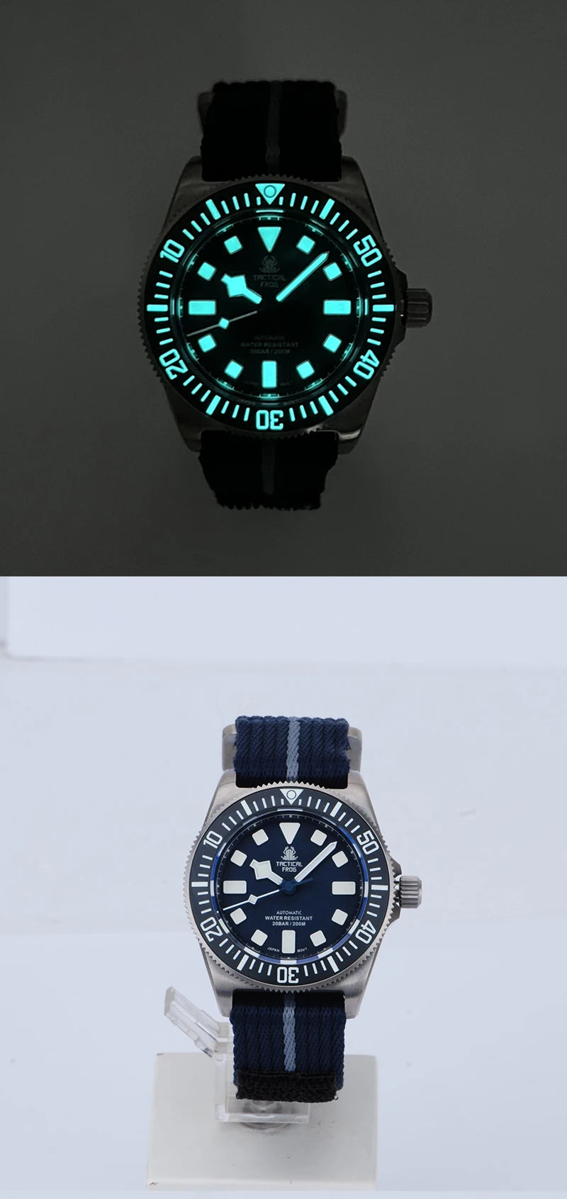 Tactical Frog Titanium Watch FXD Diving 42mm NH35 Automatic Mechanical Movement Sapphire BGW9 Luminous 200M Dive Men Wristwatch