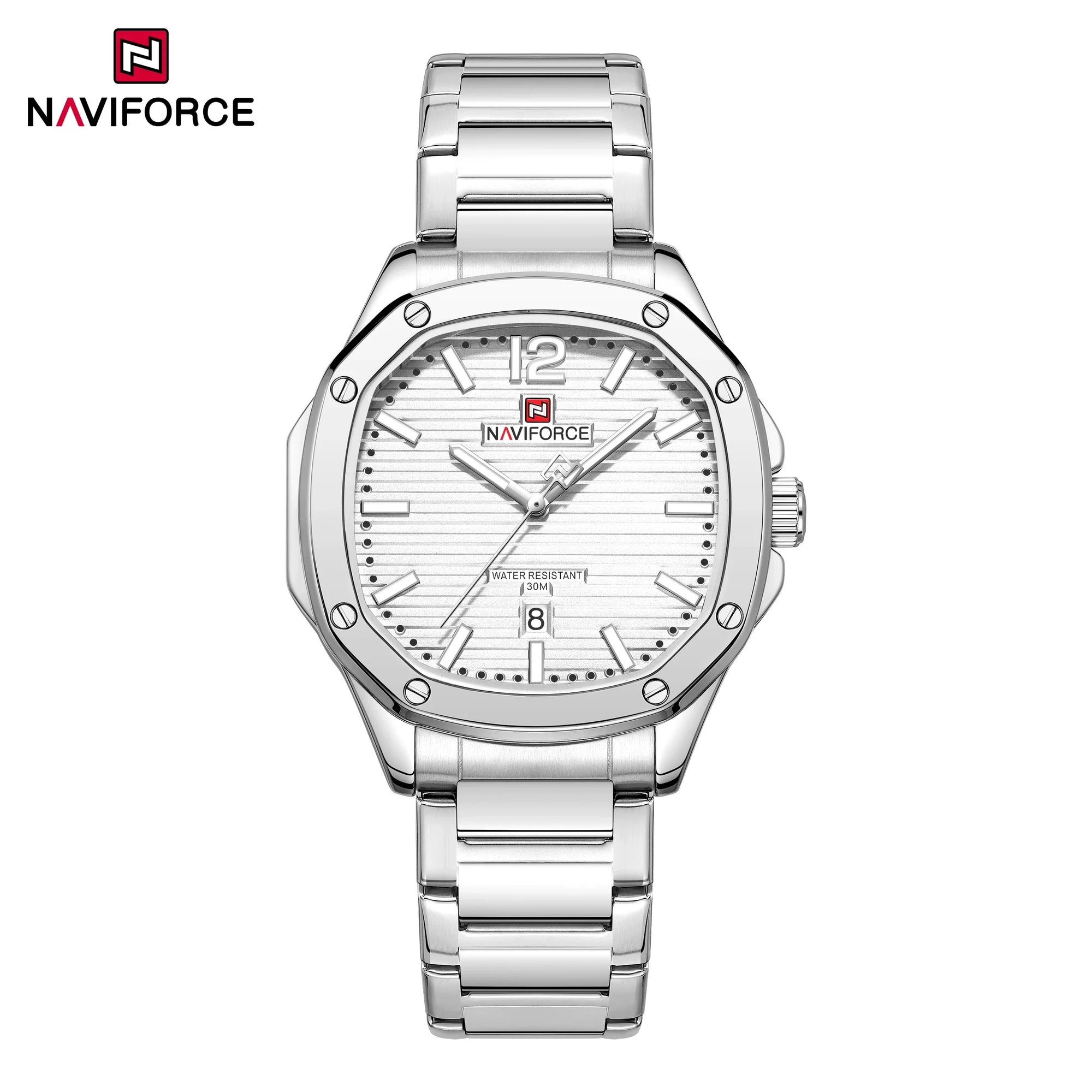 NAVIFORCE Men Luxury Brand Watches Military Sport Mens Wrsitwatches Full Steel Quartz Clock Men's Waterproof Business Watch