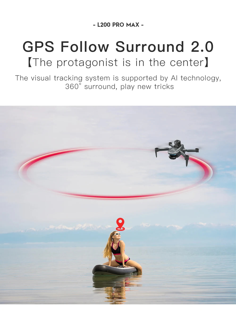 2025 L200 Pro Max GPS Drone 5KM 8K Professional HD Dual Camera 2-Axis Gimbal Obstacle Avoidance Brushless Foldable RC Quadcopter