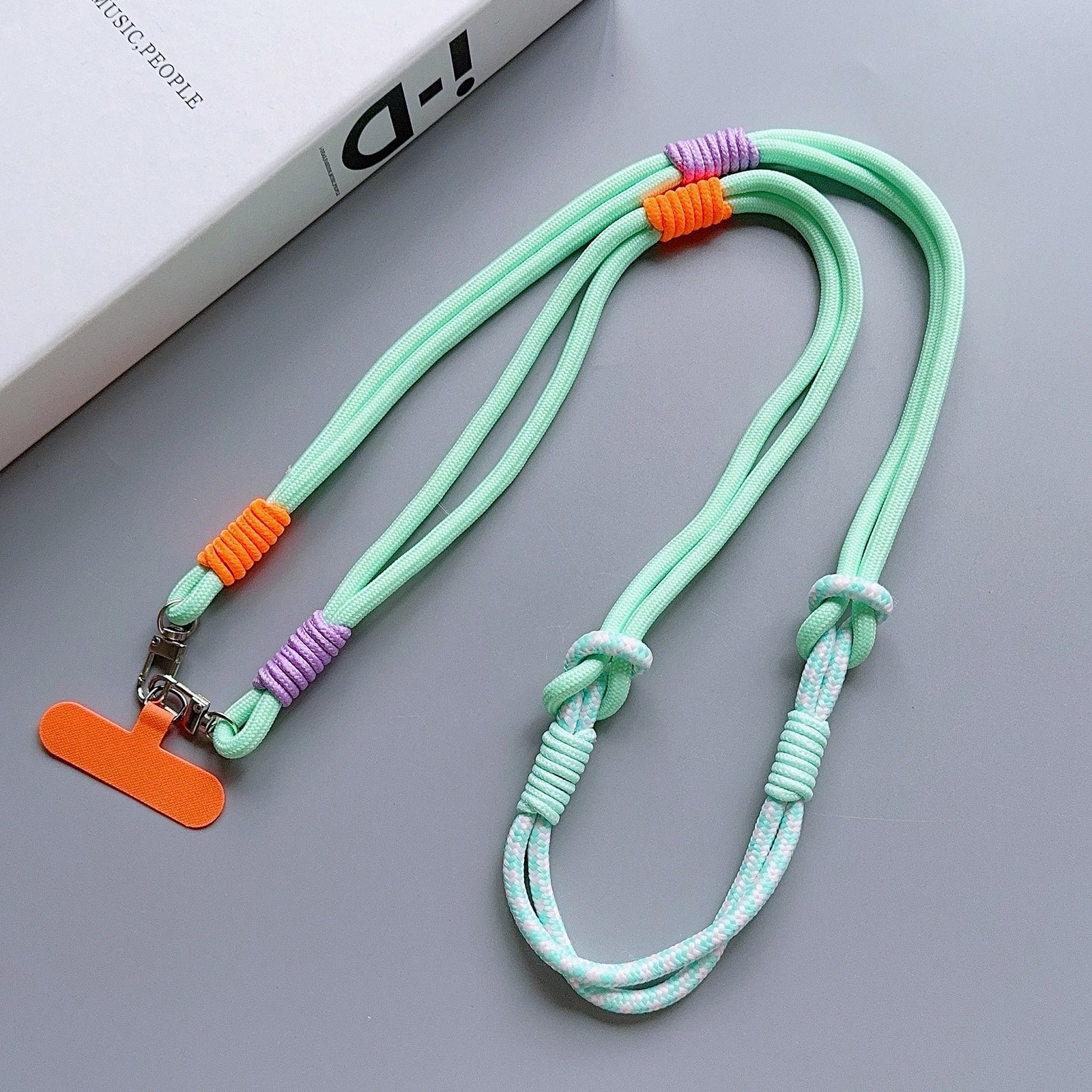 Personalized Trend Double Color Mobile Phone Universal Lanyard Diagonal Span Long Rope Shoulder Strap Rope Fashion Safety Rope