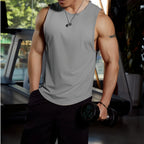 Summer men's gym fashion vest fitness training clothes quick drying loose fit sleeveless shirt men's sports basketball vest top