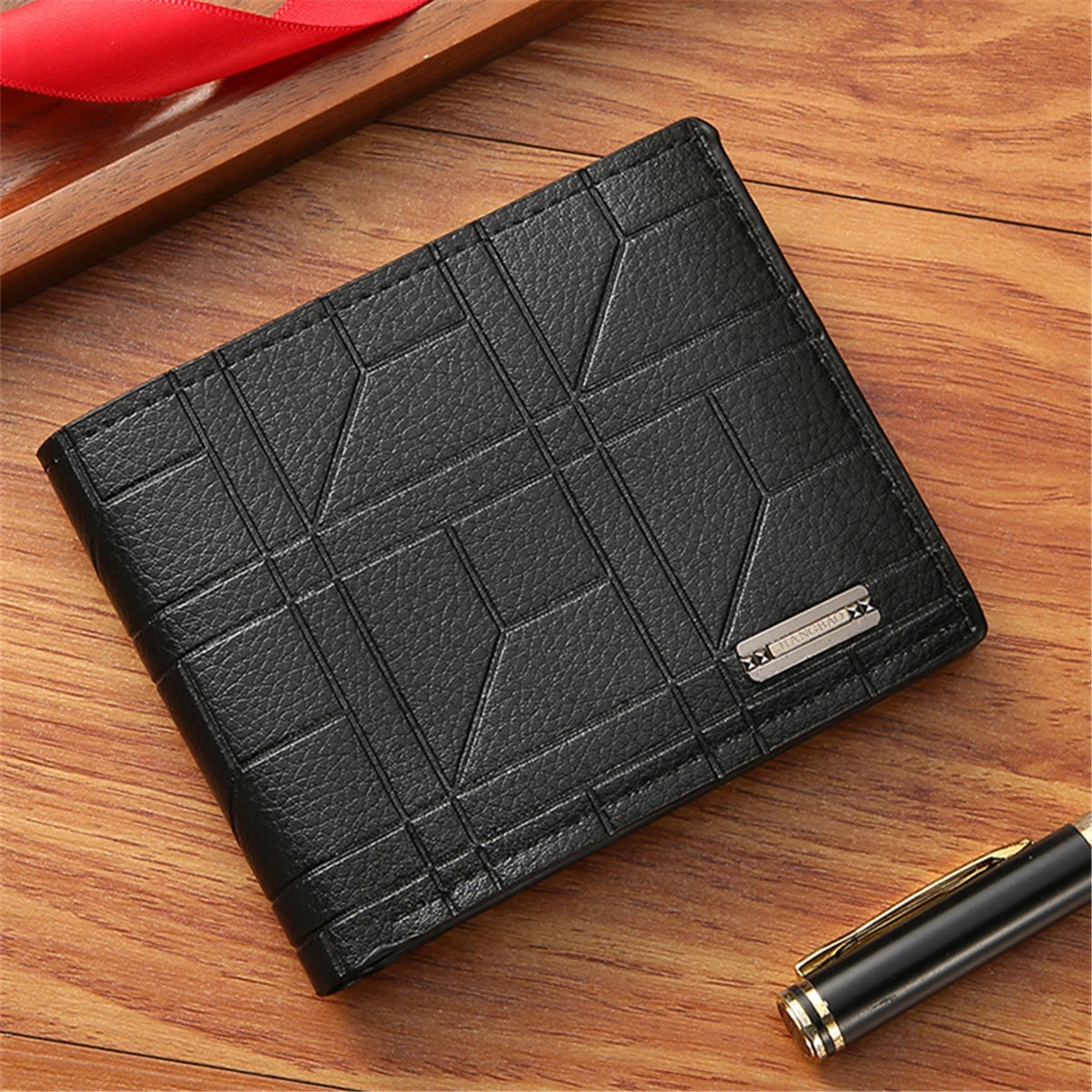 5 pieces/set of fashionable and all-matching men's watch set + wallet + glasses + key chain + pen birthday gift set