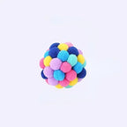 Pet Toy Cat Toys Cat Plush Ball Toys Pet Bouncy Bell Ball Toy Colorful Pompoms Pet Supplies Random Color